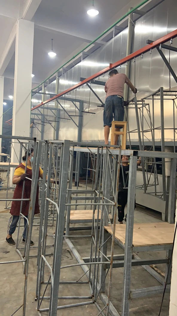 Electrostatic Automatic Powder Coating Line Complete Powder Coating System with Multi-cyclone