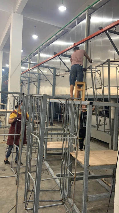 Electrostatic Automatic Powder Coating Line Complete Powder Coating System with Multi-cyclone