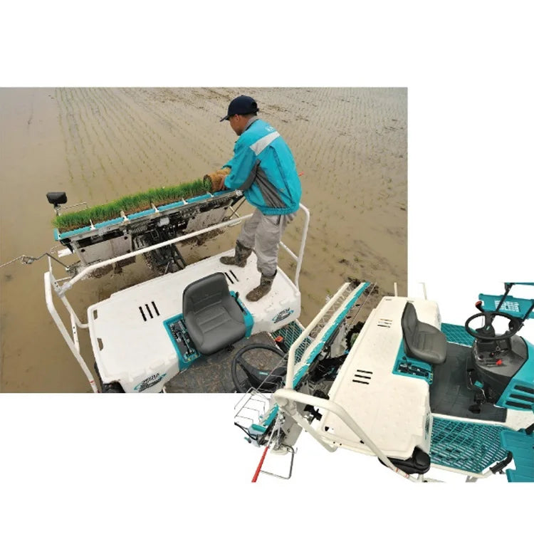 High performance riding paddy rice planting machine rice transplanter