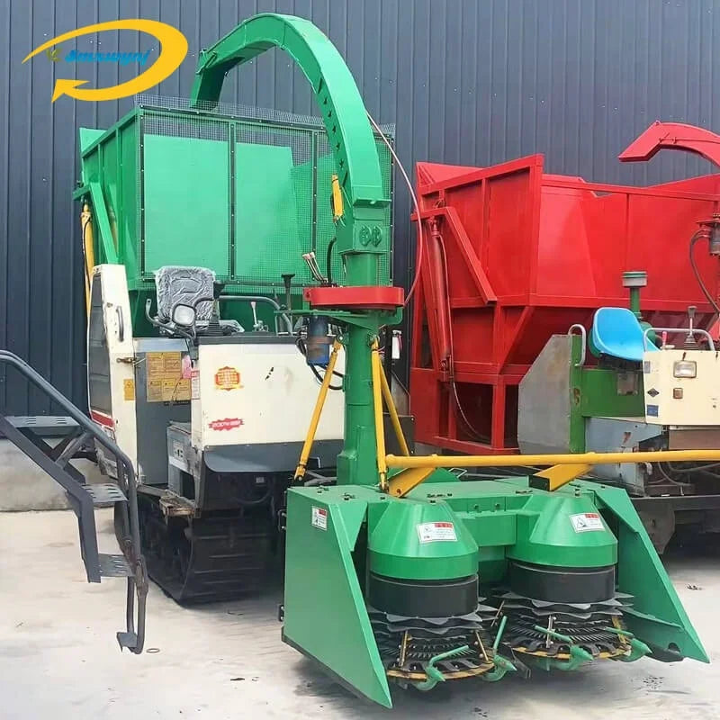 maize corn forage harvester with picking and husker for the ear corn and cornstorw combine harvest