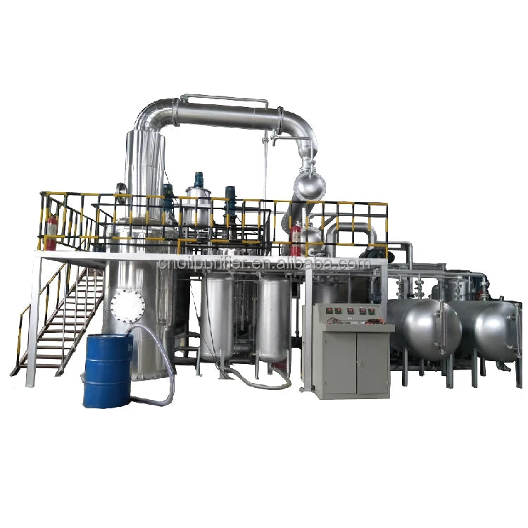 Waste Black Engine Oil Recycle Machine Refining Lube Oil To Heavy Base oil Plant