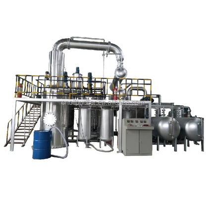 Waste Black Engine Oil Recycle Machine Refining Lube Oil To Heavy Base oil Plant