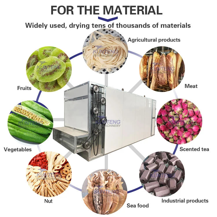 New type automatic seafood drying machine meat drying cabinet tunnel oven drying line