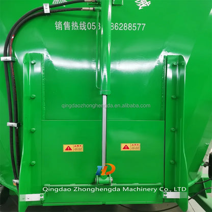HINDA soybean and corn straw alfalfa grass cattle and sheep feed vertical TMR feed mixer