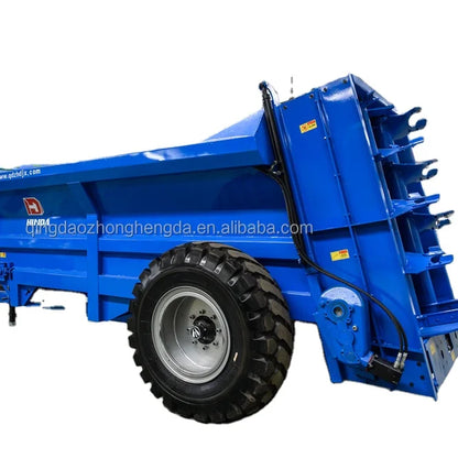 12 cubic solid organic manure waste fertilizer cow cattle sheep dung spreader for farm