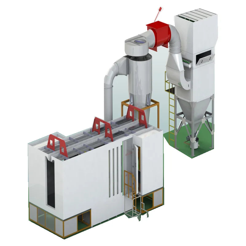 Electrostatic Automatic Powder Coating Line Complete Powder Coating System with Multi-cyclone