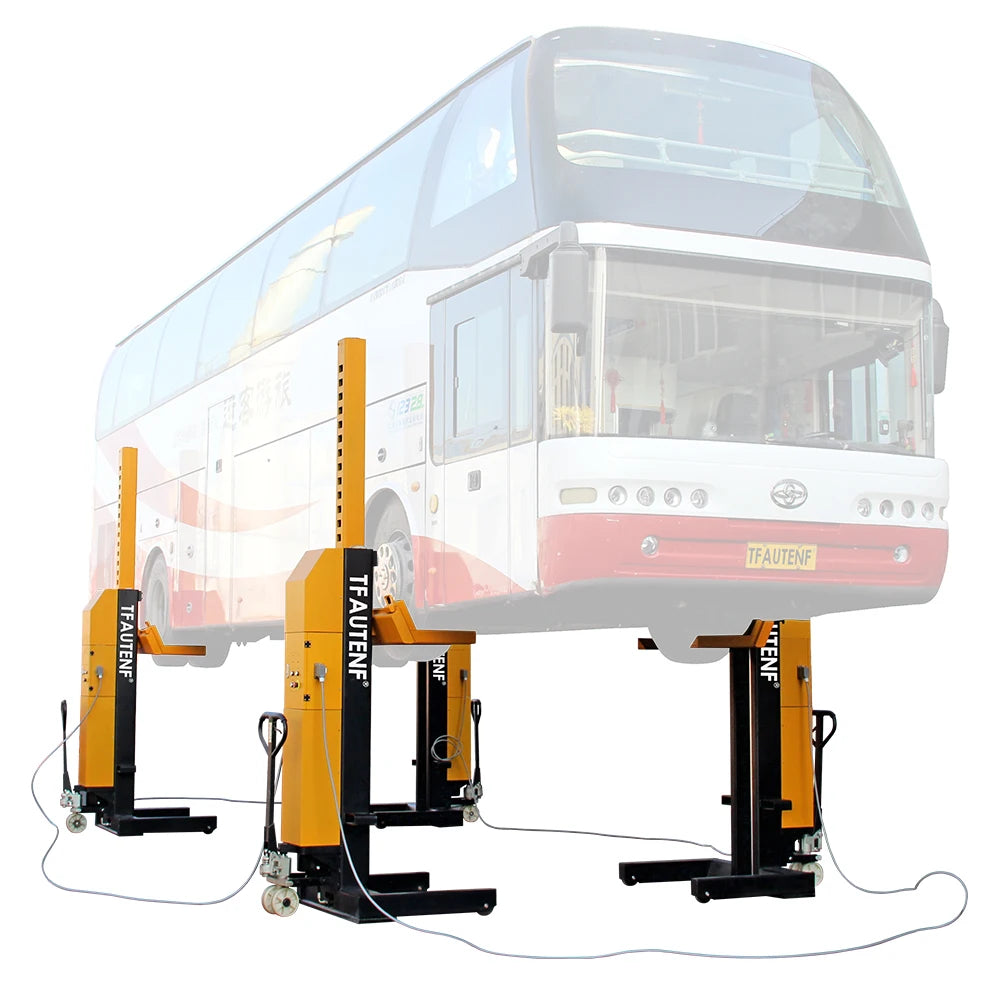 AUTENF 30 ton four columns commercial heavy duty truck lift electrical hydraulic 4 post car lift cabled bus lifter with ce