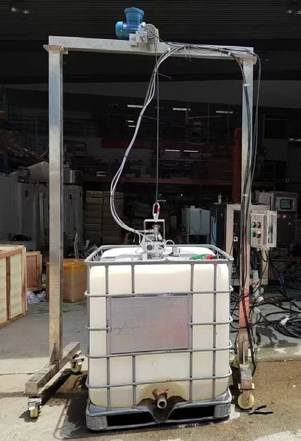 IBC cleaning equipment, semi-automatic tote blaster, ibc tote cleaner