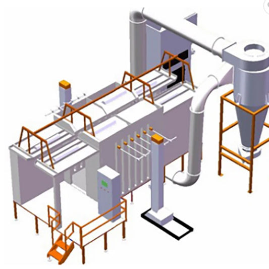 Automatic Powder Coating Machine Powdercoating Booth System For Powder Spray Booth With Powder Recycling System