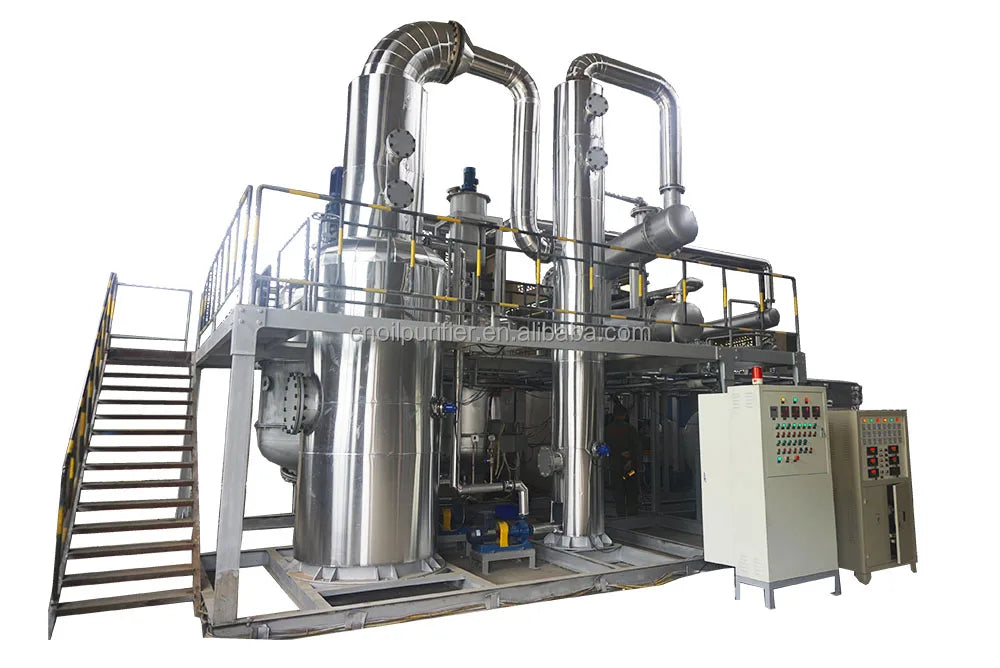 Continuous oil recycling plant waste black oil regeneration plant base oil distillation equipment