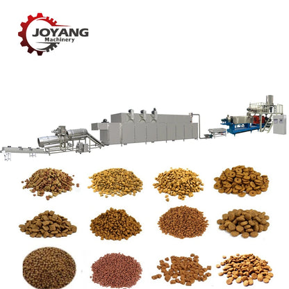 CE Certification Fully Automatic Dry Pet Food Extruder Dog Kibble Making Machine Cat Food Production Line