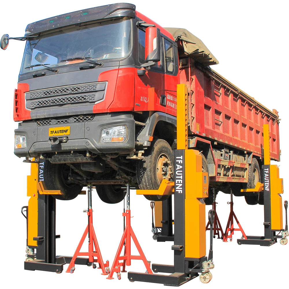 TFAUTENF 30 tons heavy duty Mobile column Lift electrical hydraulic truck and Bus Lift four post car lifter vehicle post lifts