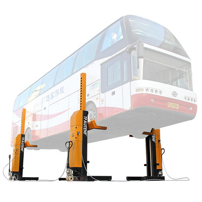 AUTENF 30 ton four columns commercial heavy duty truck lift electrical hydraulic 4 post car lift cabled bus lifter with ce