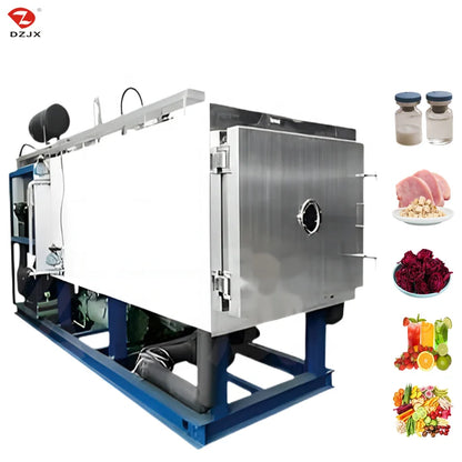 DZJX 1 5 10 50 100 500 1000 Kg Food Bonbon Fruit Chips Ice Cream Vacuum Freeze Dryer Lyophilizer Freeze Dried Candy Machine