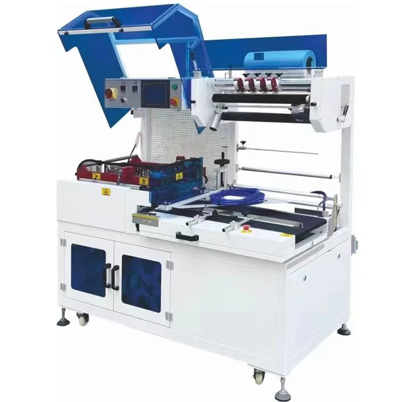 automatic multifunction sealing packing shrinking and labeling machine for masking film and paper masker roll