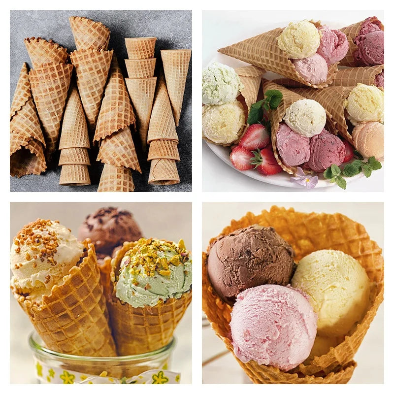 Automatic Mini High Quality Waffle Roll Bake Sugar Biscuit Ice Cream Cone Production Line Machine for Make
