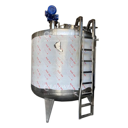 Spot sales 5000L fruit juice milk cooling mixing tank with dimple jacket