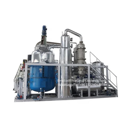 Waste Black Engine Oil Recycle Machine Refining Lube Oil To Heavy Base oil Plant