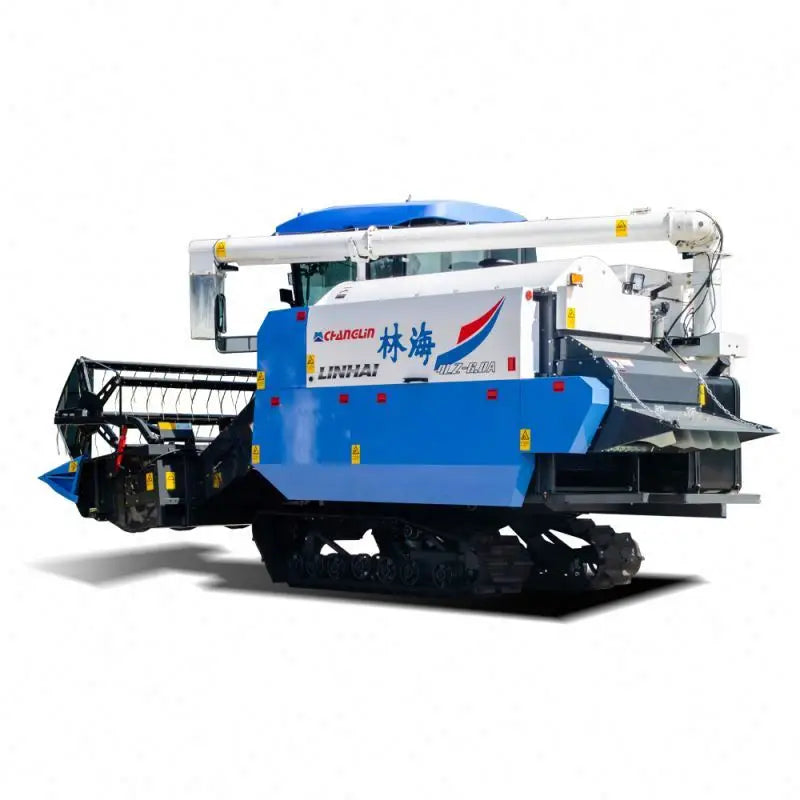 Agricultural Self-Propelled Crawler Type Rice Wheat Paddy Rice Grain Combine Harvester