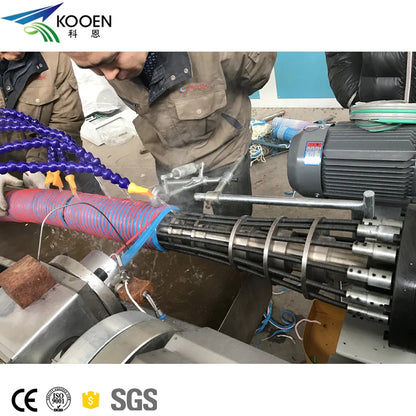 Plastic PVC spiral suction reinforced soft hose pipe extruder extrusion production line making machine