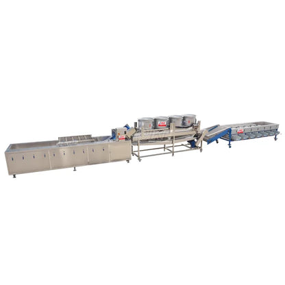 Customized vegetable processing line Chili peppers Cleaning punching dicing drying machines