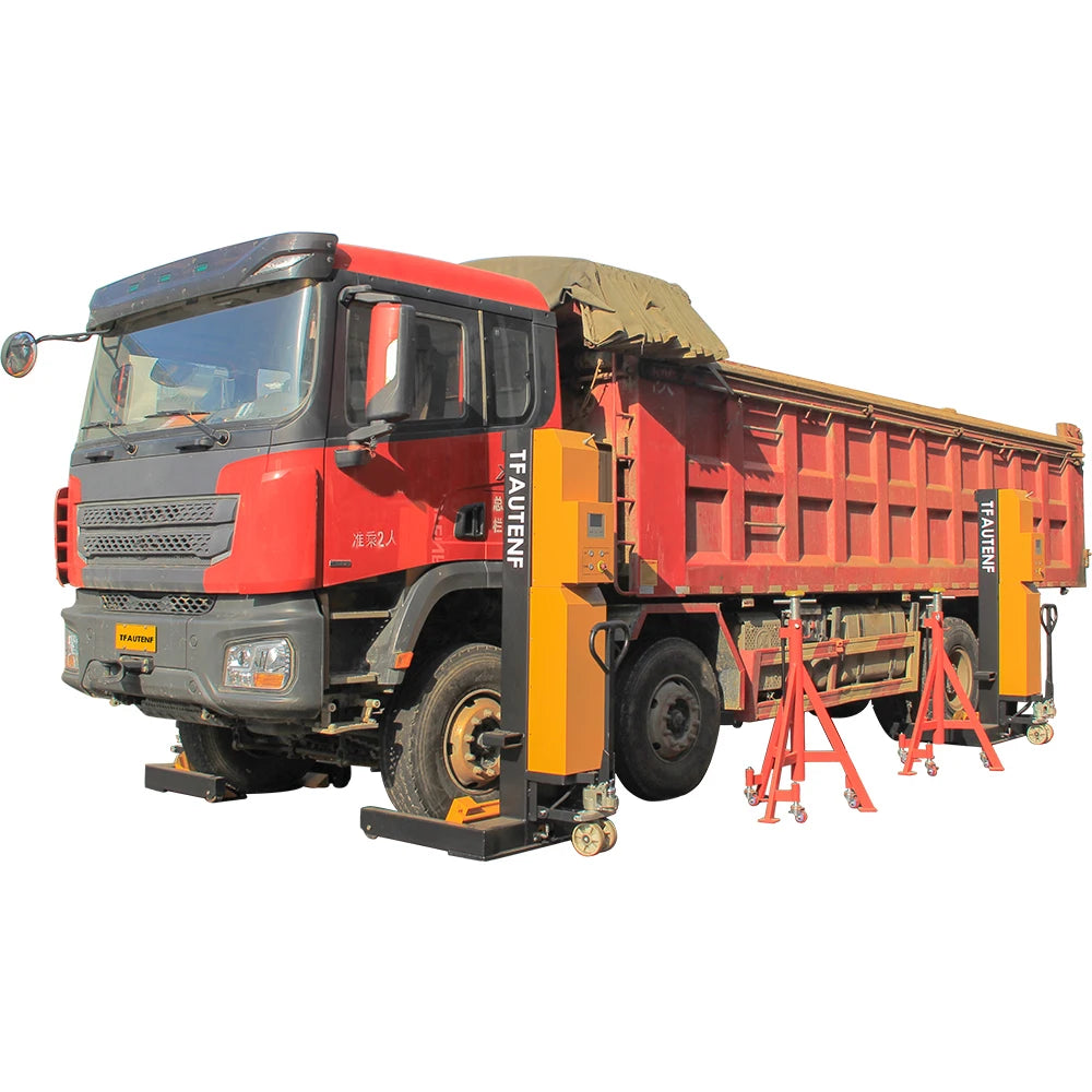 TFAUTENF 30 tons heavy duty Mobile column Lift electrical hydraulic truck and Bus Lift four post car lifter vehicle post lifts