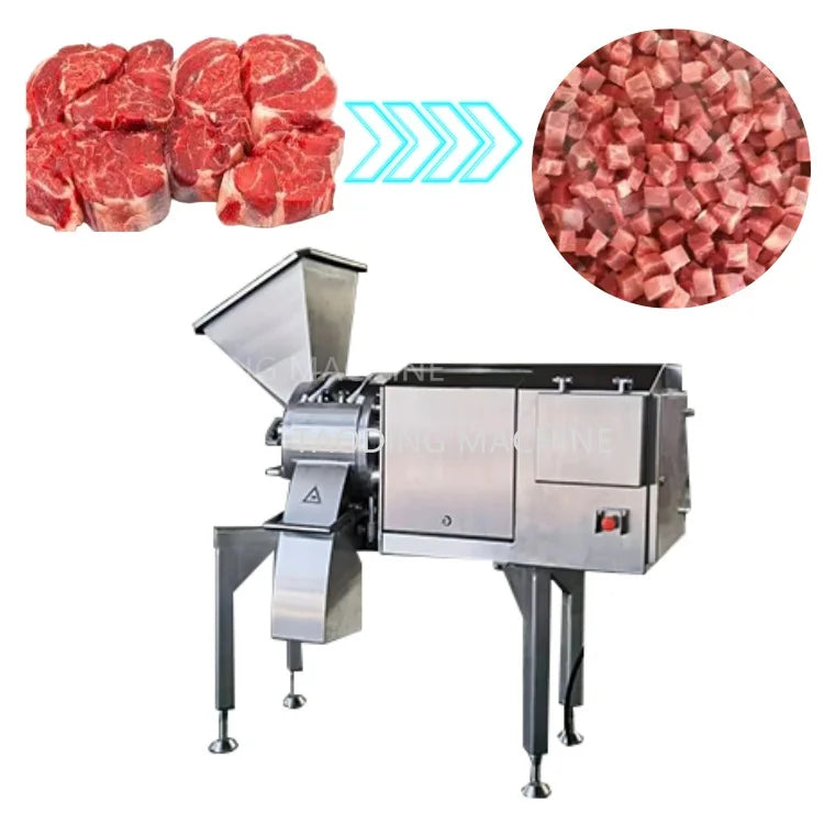 1000-1500kg/h frozen meat dicing machine chicken breast cubbing meat dicer machine beef cube cutter meat cutting machine price