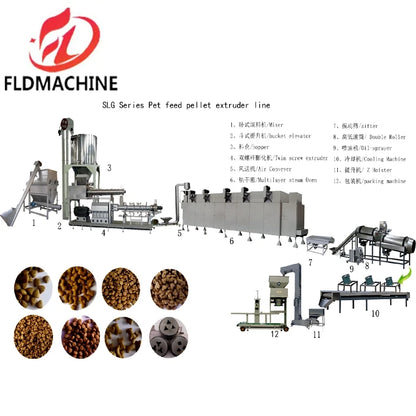 Factory Price fish food production extruder machine floating stainless steel fish feed pellet production line