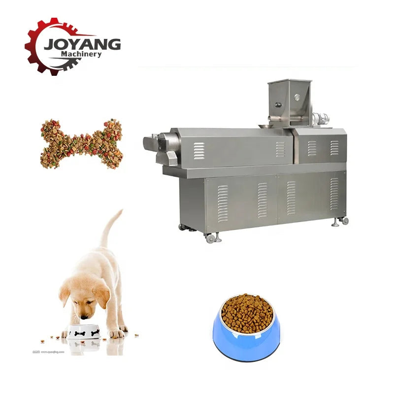 CE Certification Fully Automatic Dry Pet Food Extruder Dog Kibble Making Machine Cat Food Production Line