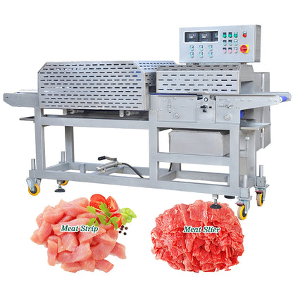 Automatic Fresh Chicken Breast Slicer Cutting Machinery Beef Pastrami Slicing Steak Lamb Strip Meat Cutter Machine