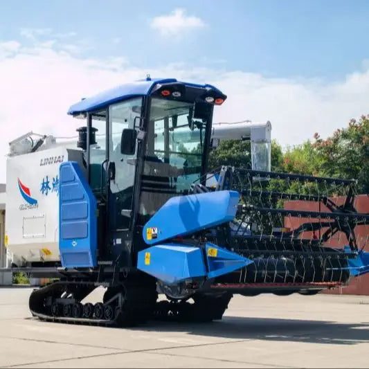 Agricultural Self-Propelled Crawler Type Rice Wheat Paddy Rice Grain Combine Harvester