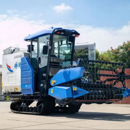 Agricultural Self-Propelled Crawler Type Rice Wheat Paddy Rice Grain Combine Harvester