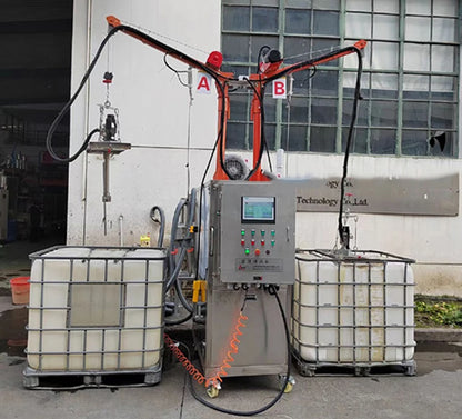 IBC cleaning equipment, semi-automatic tote blaster, ibc tote cleaner