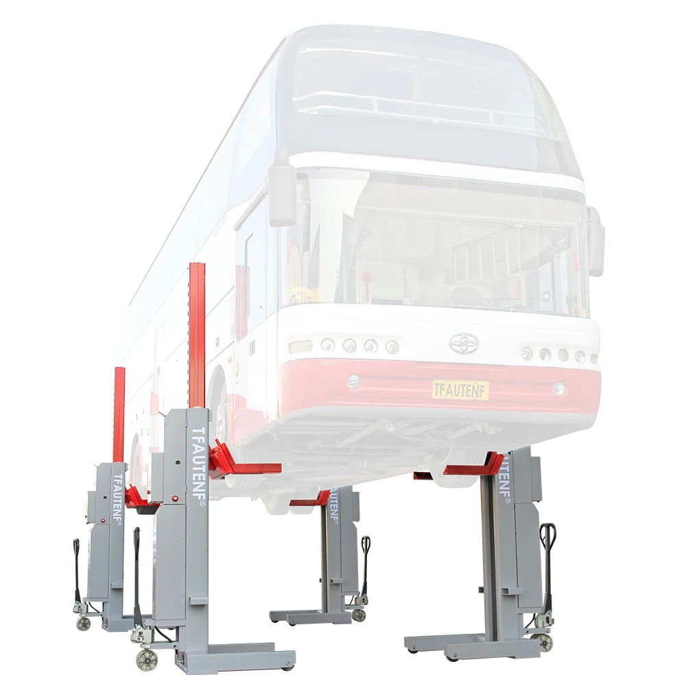 AUTENF ce 30 ton four columns commercial electrical hydraulic truck lift wireless type 4 post car lift bus lift