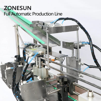 ZONESUN Automatic 4 Heads Servo Motor Plastic Liquor Wine Juice Drinks Irregular Bottle Filling Capping Machine Production Line