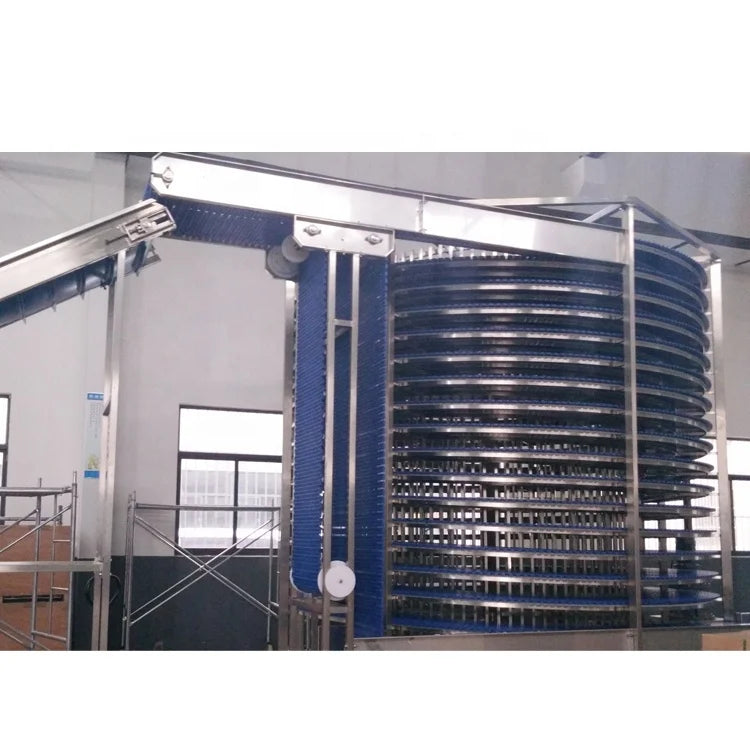 Spiral Cooling Conveyor System/Quick Frozen Bread Spiral Freezer Machine