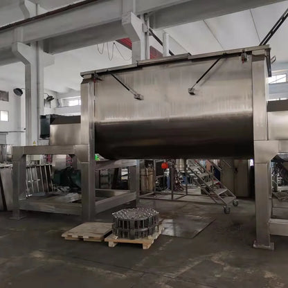 WLDH starch sugar spice coffee food powder with vacuum heating system ribbon blender mixer