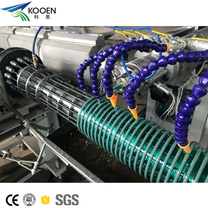 Plastic PVC spiral suction reinforced soft hose pipe extruder extrusion production line making machine