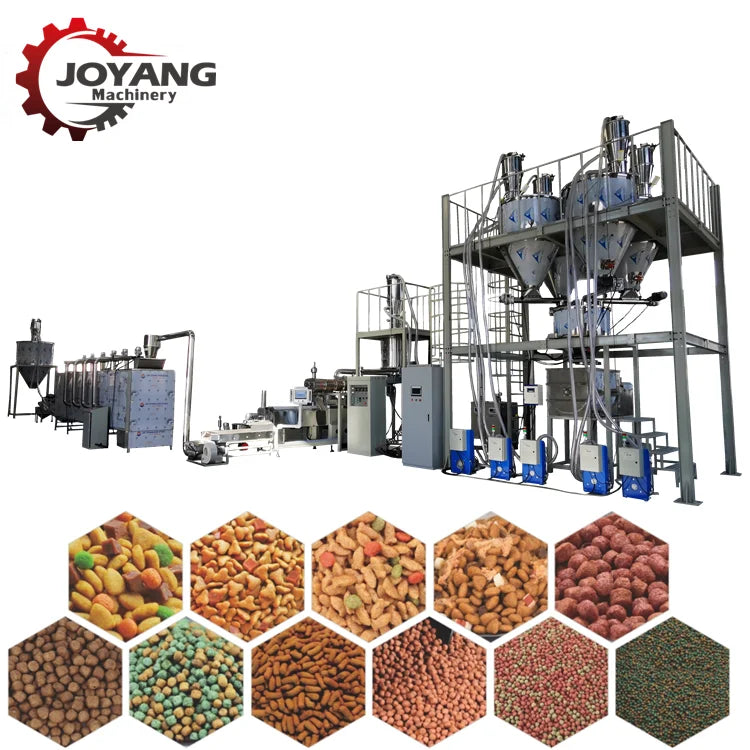 CE Certification Fully Automatic Dry Pet Food Extruder Dog Kibble Making Machine Cat Food Production Line