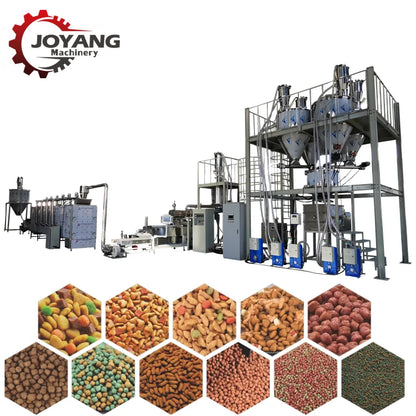 CE Certification Fully Automatic Dry Pet Food Extruder Dog Kibble Making Machine Cat Food Production Line