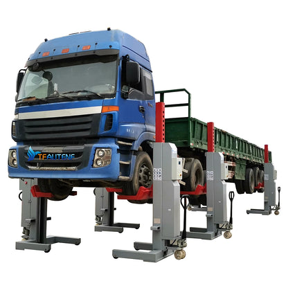 TFAUTENF cable-free heavy duty commercial vehicle column lift with 10000 lbs capacity for truck lift and bus maintenance