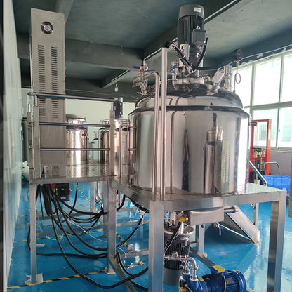 1000L emulsifying vacuum pot with oil and water pot can be customized to produce creams gels and skin care products