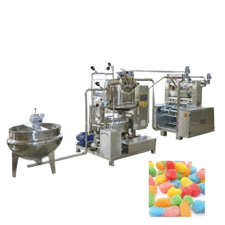 Automatic mini soft jelly gummy bear candy manufacturing making equipment machine