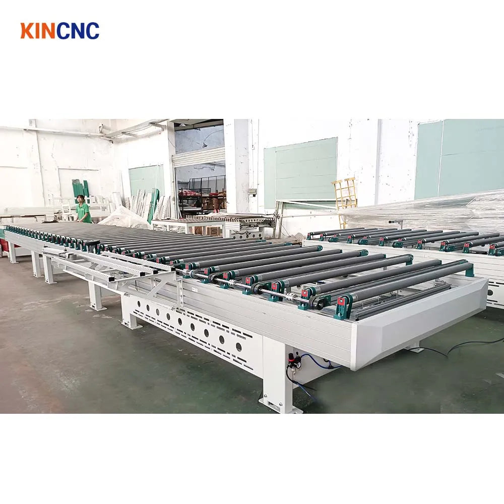 Automatic electric roller conveyors table roller edge bander conveyor system for edge banding machine line