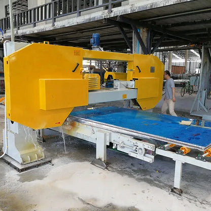 Hualong stone machinery Band Wire Saw Cutting Composited Split Face Horizontal Splitting Machine for marble granite slab