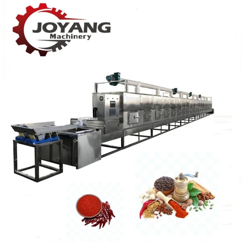 PLC Control Industrial Microwave Equipment Spice Paprika Powder Sterilization Machine
