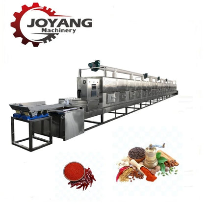 PLC Control Industrial Microwave Equipment Spice Paprika Powder Sterilization Machine