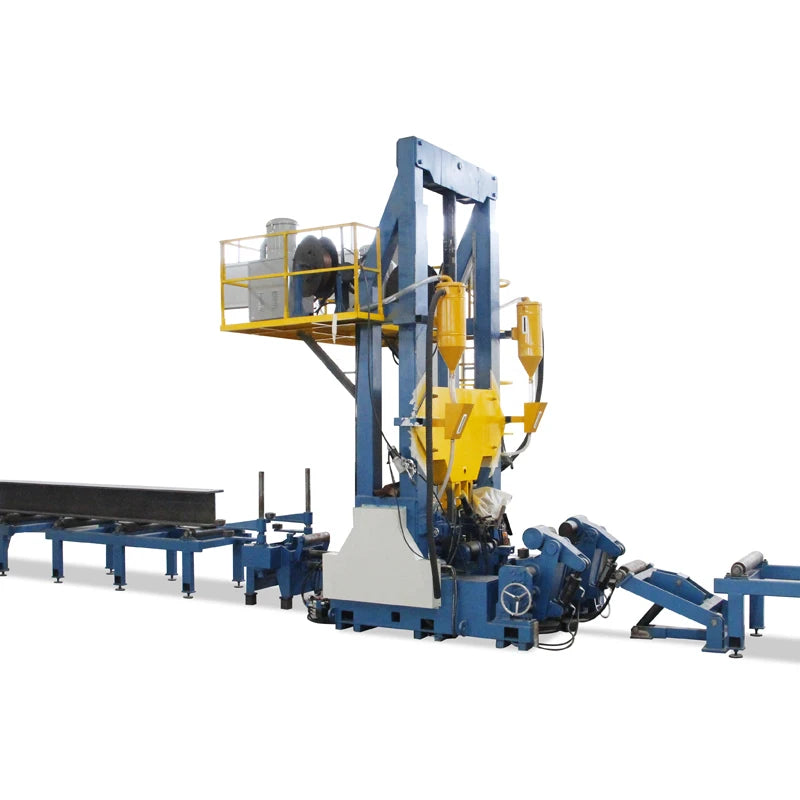 Factory Price High Efficiency Automatic Beam Assembling Welding Straightening Machine H Beam Production Line For Sales