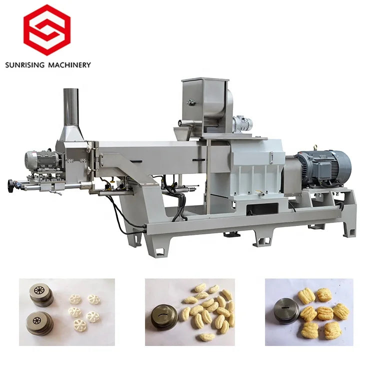 Automatic Extruded 150kg/h-1000kg/h puffed corn stick rice food extruder processing line machine