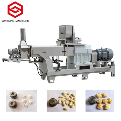 Automatic Extruded 150kg/h-1000kg/h puffed corn stick rice food extruder processing line machine
